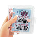 1000 Dollar Savings Challenge Book 3-Ring Binder Clear Cover PVC Money Organizer Budget Planner Cash Stuffing System