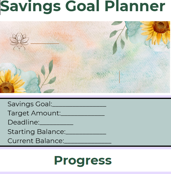 Savings Goals Planner